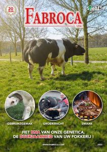 Cover van het Fabroca catalogus over Vleesrassen Belgisch Witblauw